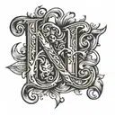letters TTG only letters tattoo design idea