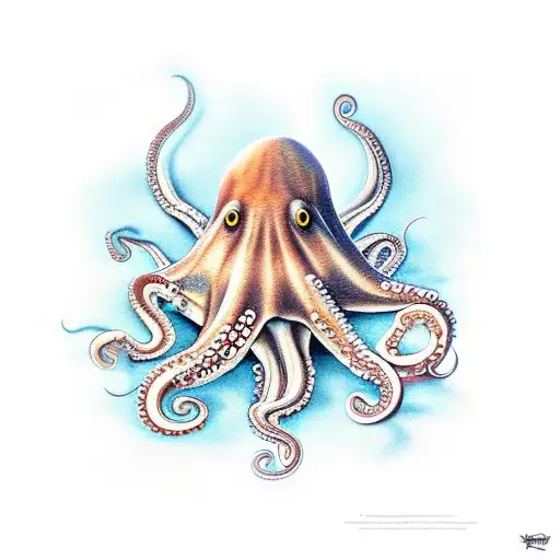 octopus hunting thinking stalking fearless tattoo design idea