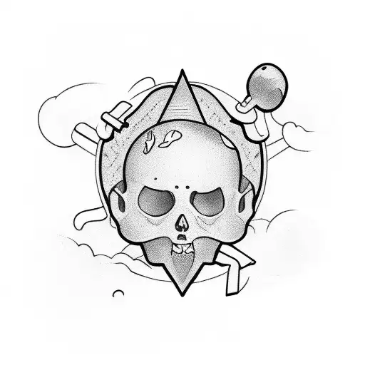 sad childhood became real man tattoo design idea