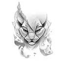 sad childhood real man tattoo design idea