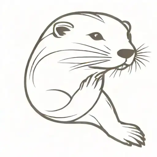 otter tattoo design idea