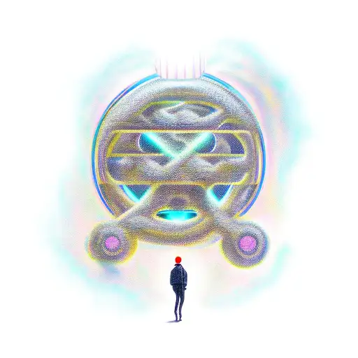 cyber sigilism tattoo design idea
