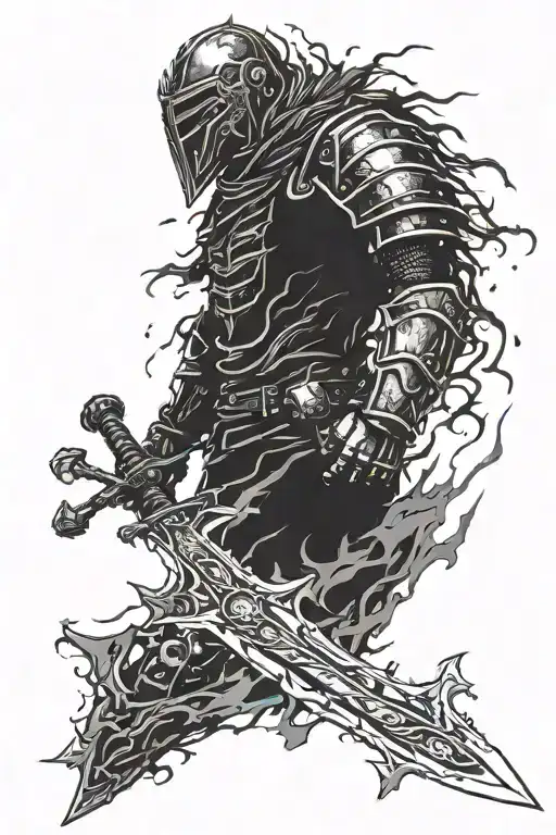 Dark Souls sign with berserk brand of sacrifice tattoo design idea