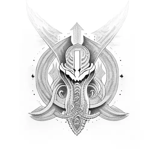 leviathan cross tattoo design idea