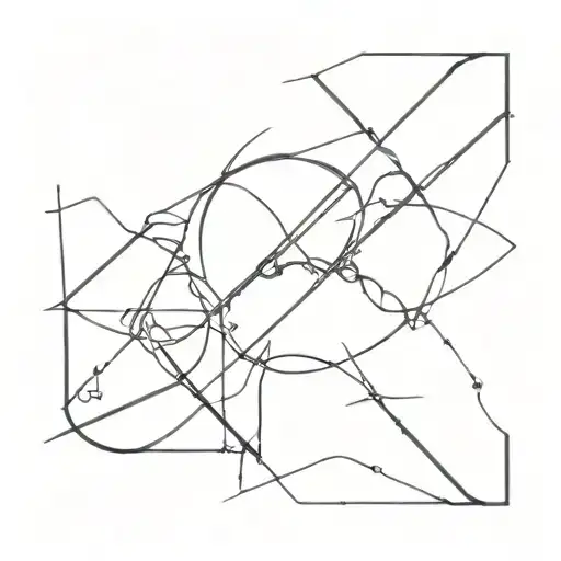 A minimalist tattoo symbolizing the constant battle within oneself to choose between good and evil tattoo design idea