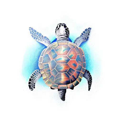 Turtle tattoo design idea