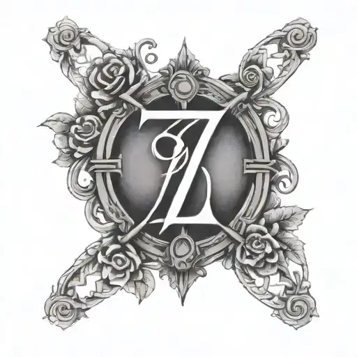 Roman Numeral 7 with the 5 behind the 2 tattoo design idea