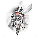 Native American artwork tattoo design idea