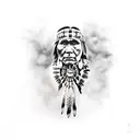 Native American artwork tattoo design idea