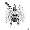 Native American artwork tattoo design idea