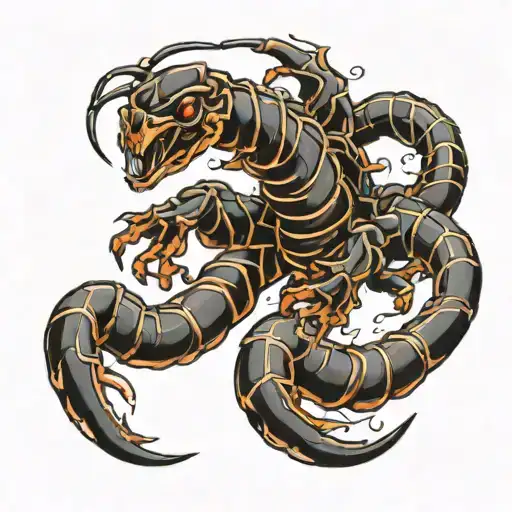 black scorpion  tattoo design idea