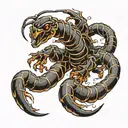 black scorpion  tattoo design idea
