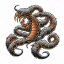 black scorpion  tattoo design idea