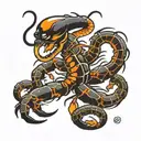 black scorpion  tattoo design idea