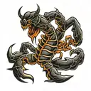 black scorpion  tattoo design idea