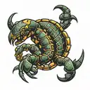 scorpion crawling tattoo design idea