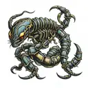 scorpion crawling tattoo design idea