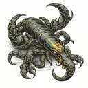 scorpion crawling tattoo design idea