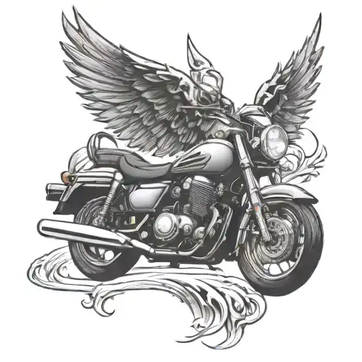 thumb ptint with honda wings tattoo design idea