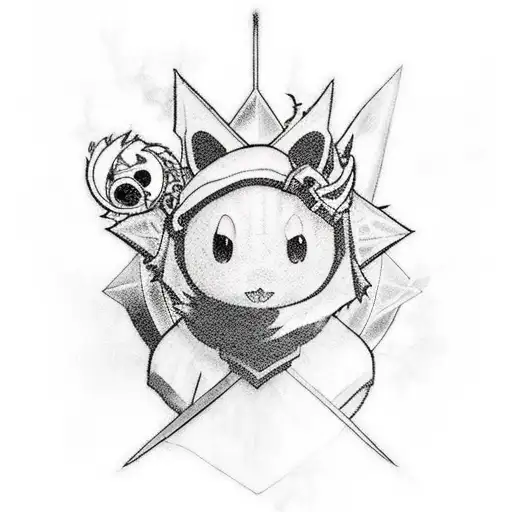 Combine elements from Final Fantasy and Kingdom Hearts in a unique tattoo design tattoo design idea