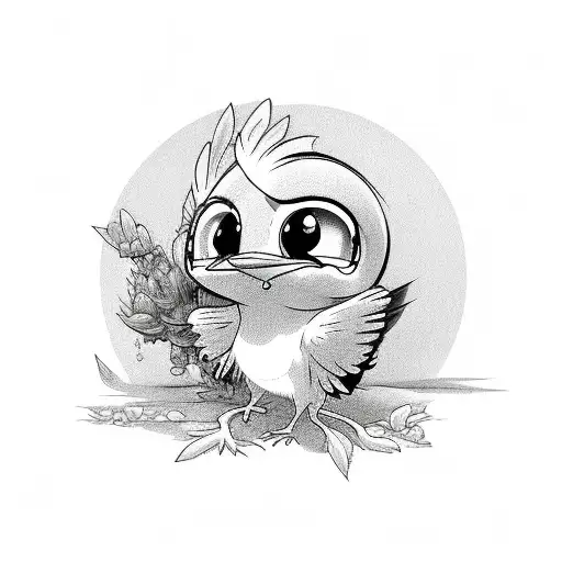 Tweety with tattos tattoo design idea