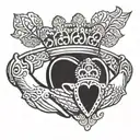 claddagh ring tattoo design idea