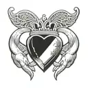 claddagh ring tattoo design idea