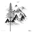 mountains Denver nuggets tattoo design idea