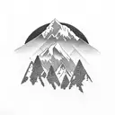 mountains Denver nuggets tattoo design idea