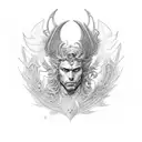 St. Michael can be portrayed in a fierce and dynamic pose, with exaggerated muscular features and intricate armor adorne tattoo design idea