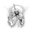 Jesus carrying cross tattoo design idea