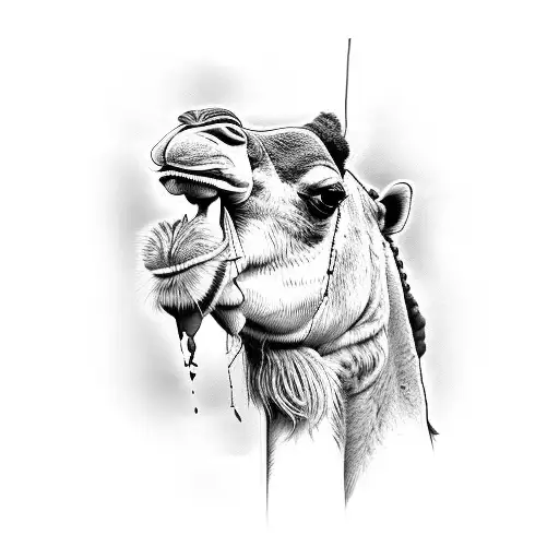 Camel tattoo design idea