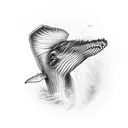 humpback whale tattoo design idea