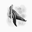 humpback whale tattoo design idea