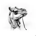 Camel tattoo design idea