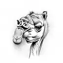 Camel tattoo design idea