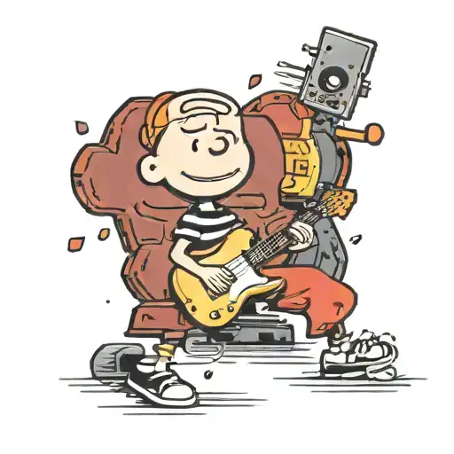 I want a tattoo that symbolizes my love for Rock and the band Charlie Brown Jr and even more for the singer Chorão tattoo design idea