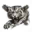 tiger claw mark tattoo design idea