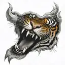 tiger claw mark tattoo design idea