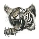 tiger claw mark tattoo design idea