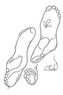 baby footprint name tattoo design idea
