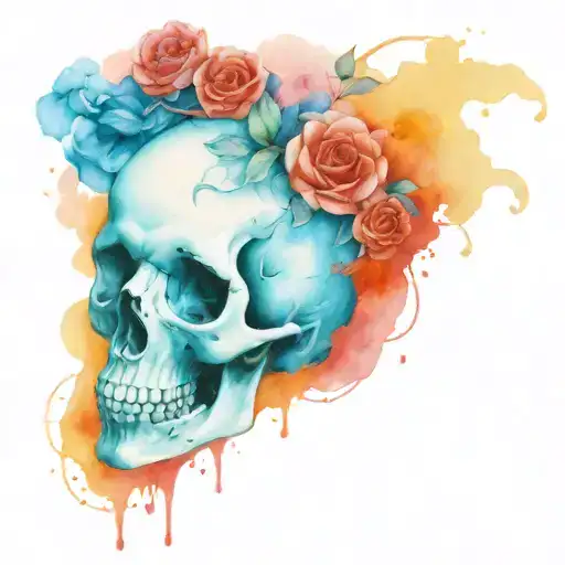 attitude autism skull let them tattoo design idea