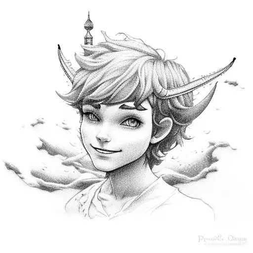 peter pan window london tattoo design idea