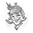 peter pan tattoo design idea