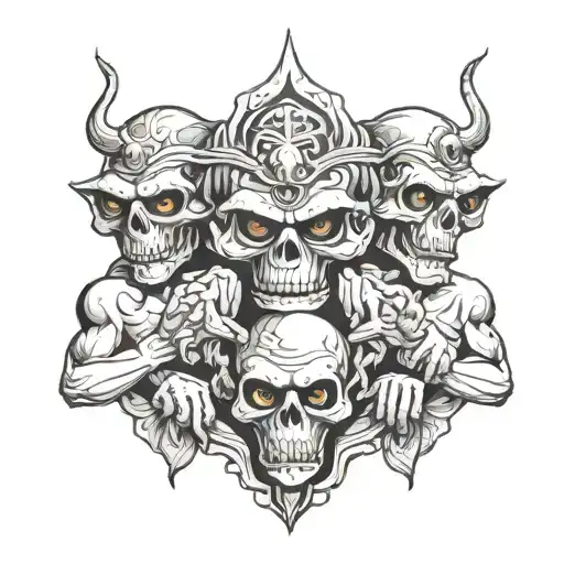 Hear no evil, see no evil speak no evil tattoo design idea