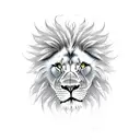 angry lion  tattoo design idea