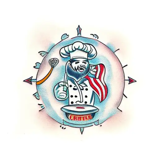 chefs knife  tattoo design idea