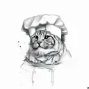chefs knife  tattoo design idea