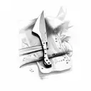 chefs knife  tattoo design idea