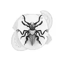 scorpion with sharp lines tattoo design idea